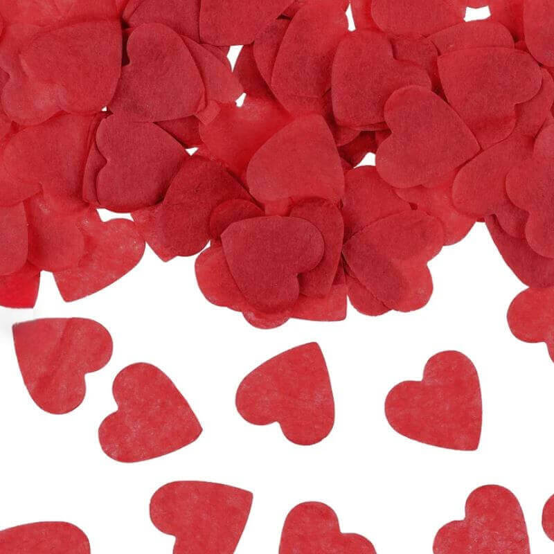 Red Heart Shaped Confetti