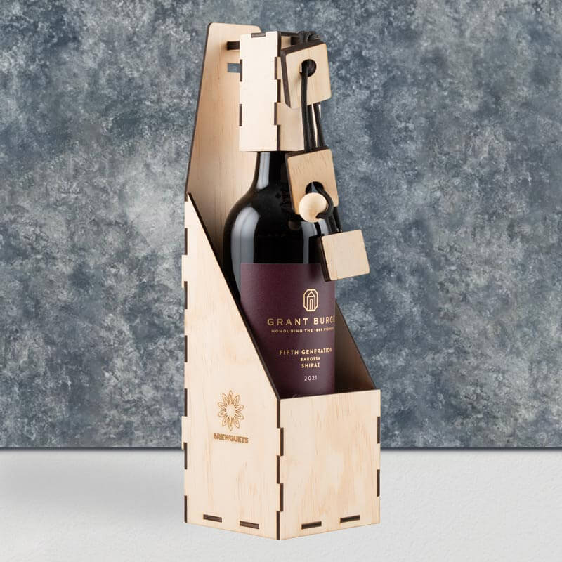 Wine Bottle Locking Puzzle Unique Wine Gift