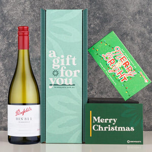 Christmas Premium White Wine and Chocolate Gift Hamper