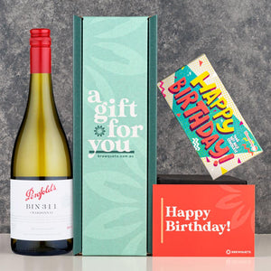 Birthday Premium White Wine & Chocolate Gift Hamper