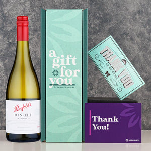 Thank You Premium White Wine & Chocolate Gift Hamper