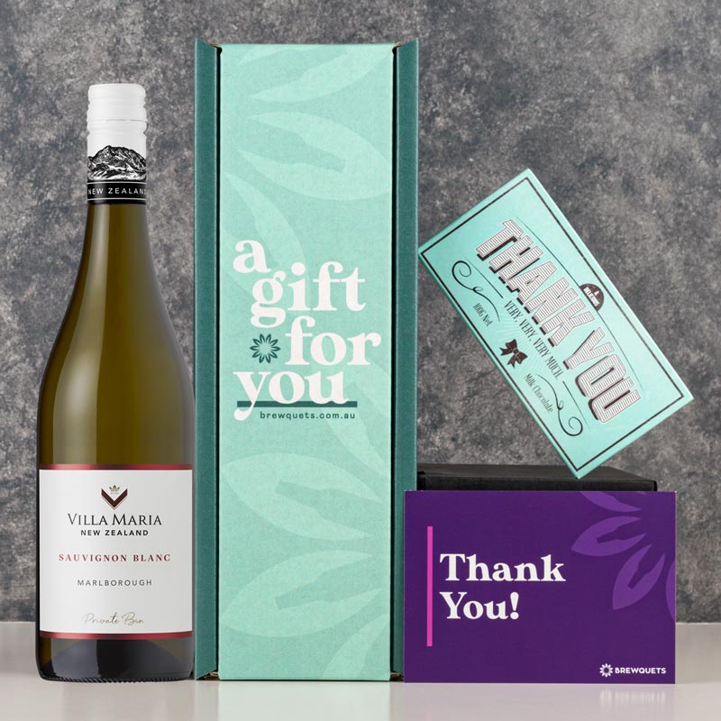 Thank You Sauvignon Blanc Wine & Chocolate Gift Hamper