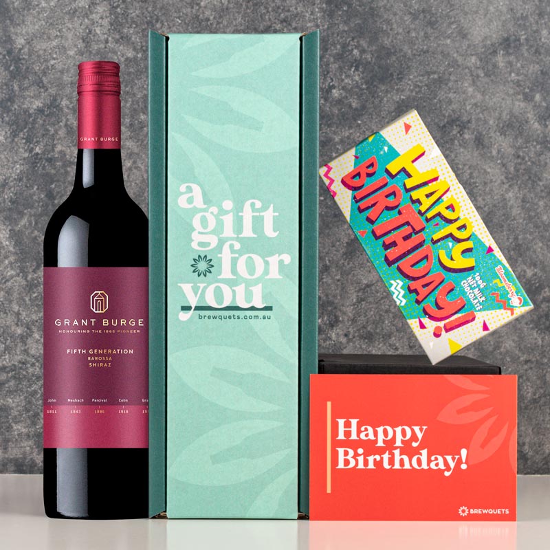 Birthday Shiraz Red Wine & Chocolate Gift Hamper