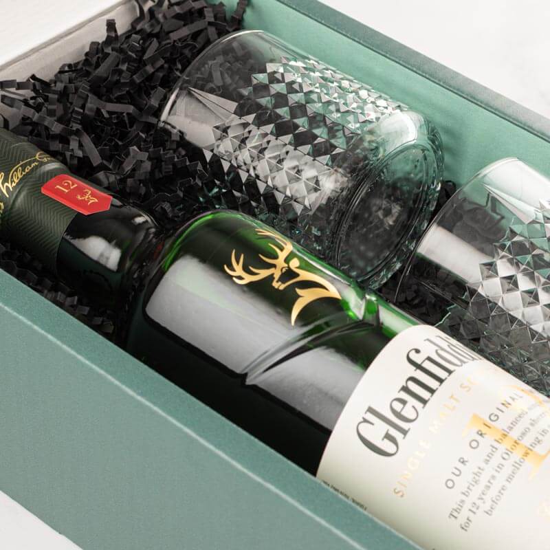Glenfiddich Whisky and Glasses Gift Set In Box