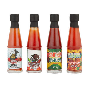 Global Hot Sauce 4 Flavours Set Bottles