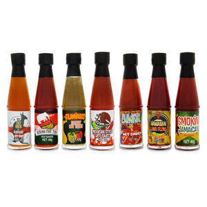 Global Hot Sauces 7 Set Bottles