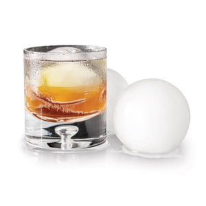 Large Ice Ball In Whisky Glass