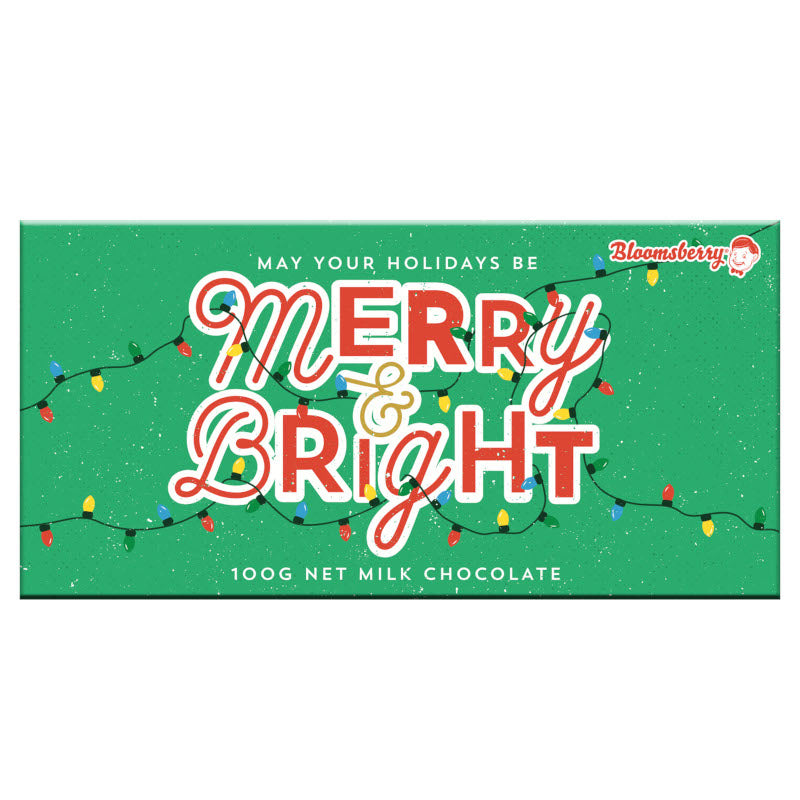 Merry & Bright Christmas Milk Chocolate Bar