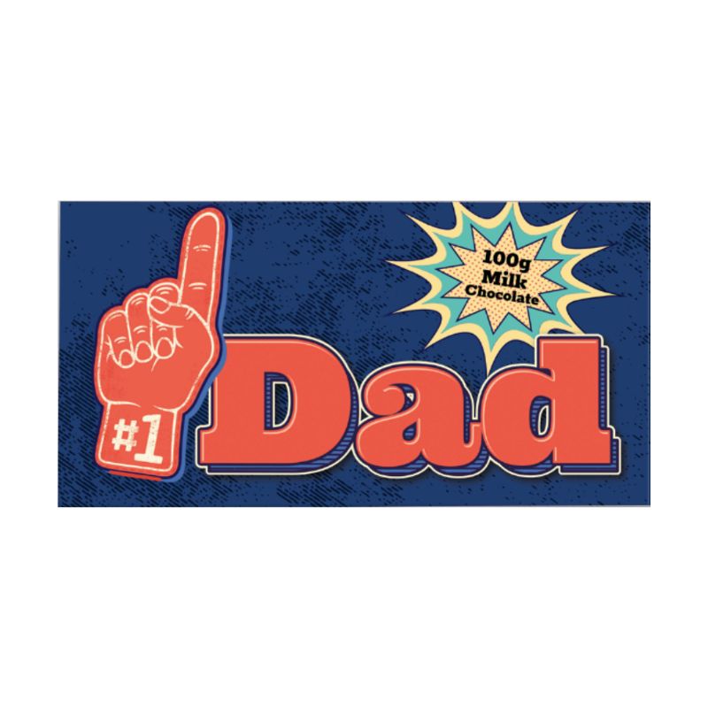 Number 1 Dad Fathers Day Chocolate Bar