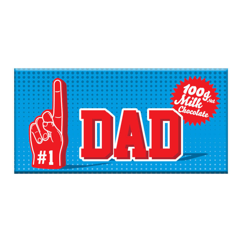 Number 1 Dad Fathers Day Chocolate Bar