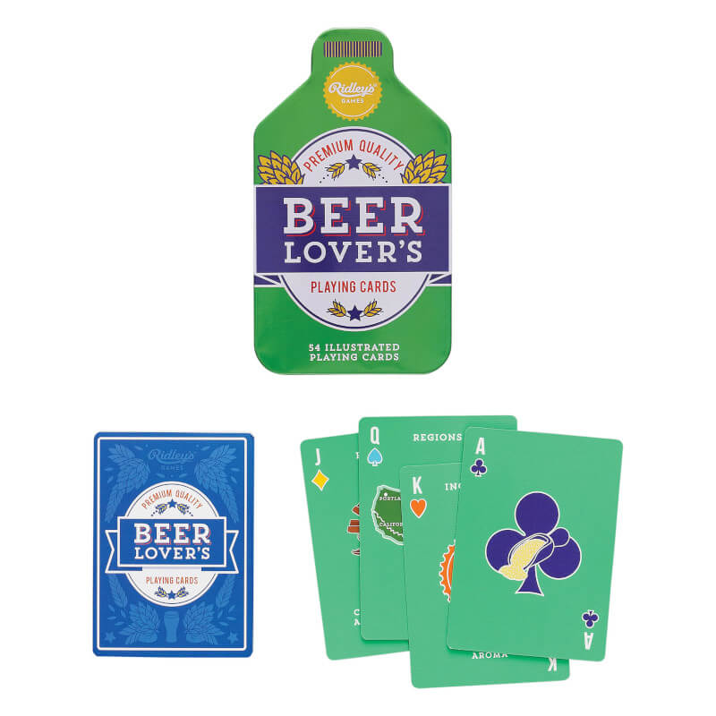 Ridleys Beer Playing Cards Flatlay