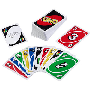 Uno Card Game Laid Out
