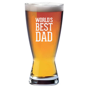 Worlds Best Dad Fathers Day Beer Glass