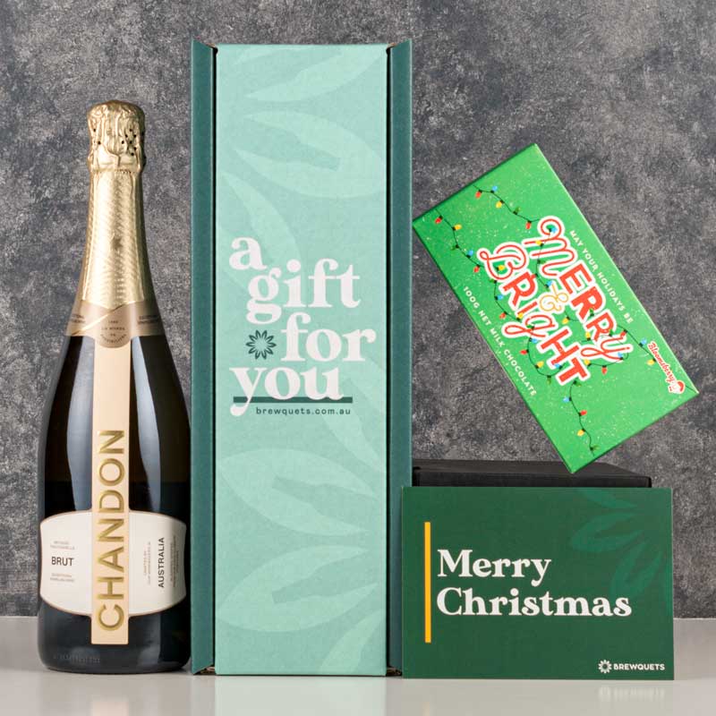 Christmas Sparkling Wine and Chocolate Gift Hamper